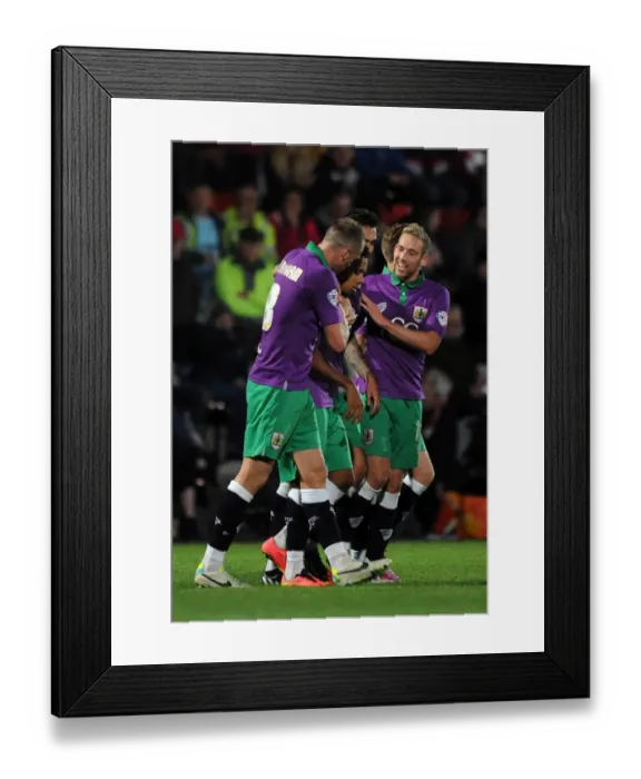 Framed Print : Korey Smith's Dramatic Winning Goal: Bristol City Triumphs Over Cheltenham Town in Johnstone's Paint Trophy Framed Print : Korey Smith's Dramatic Winning Goal: Bristol City Triumphs Over Cheltenham Town in Johnstone's Paint Trophy