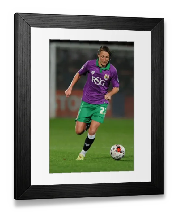 Framed Print : Bristol City's Luke Ayling in Action against Cheltenham Town, Johnstone's Paint Trophy, October 8, 2014