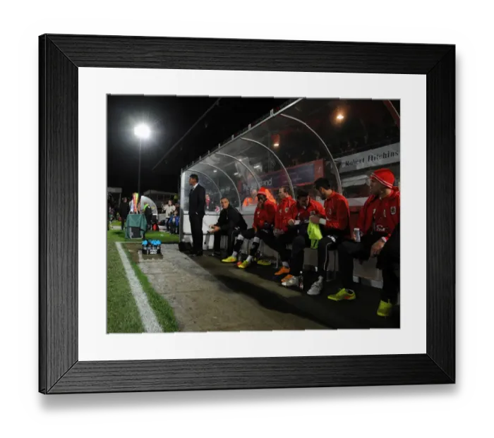 Framed Print : Steve Cotterill Leads Bristol City in Johnstone's Paint Trophy Clash Against Cheltenham Town, October 2014