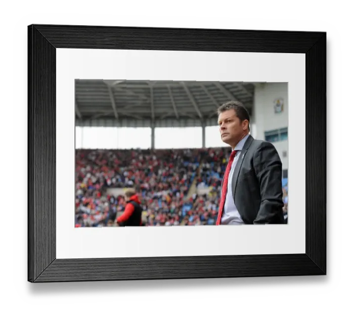 Framed Print : Steve Cotterill Leads Bristol City in Sky Bet League One Match at Ricoh Arena Framed Print : Steve Cotterill Leads Bristol City in Sky Bet League One Match at Ricoh Arena