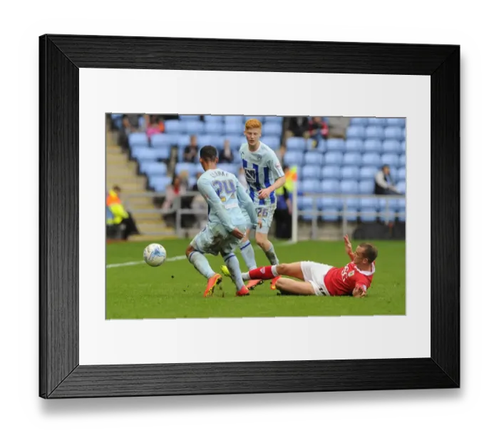 Framed Print : Bristol City vs Coventry City: Wilbraham Tackles Clarke in Intense League One Clash