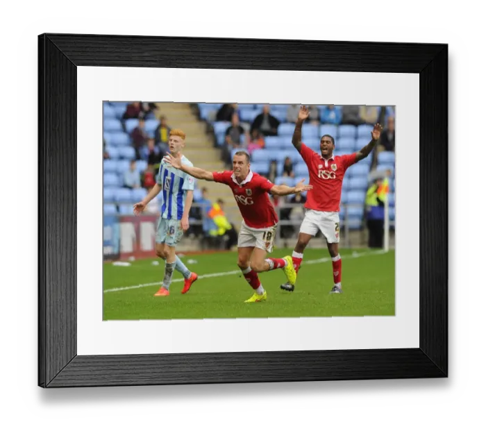 Framed Print : Bristol City vs Coventry City: Wilbraham and Little Contest for Throw-In Framed Print : Bristol City vs Coventry City: Wilbraham and Little Contest for Throw-In