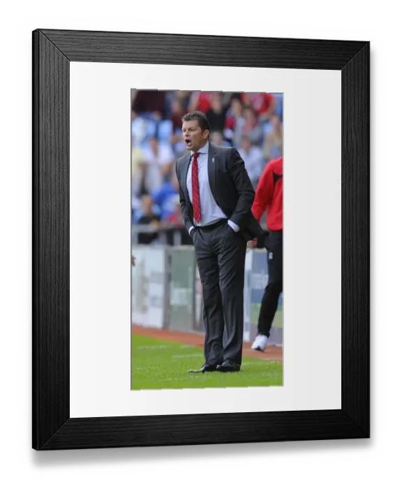 Framed Print : Steve Cotterill Leads Bristol City in Sky Bet League One Clash at Ricoh Arena, October 2014