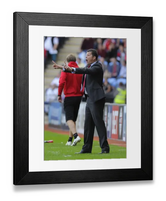 Framed Print : Steve Cotterill Leads Bristol City in Sky Bet League One Match at Ricoh Arena