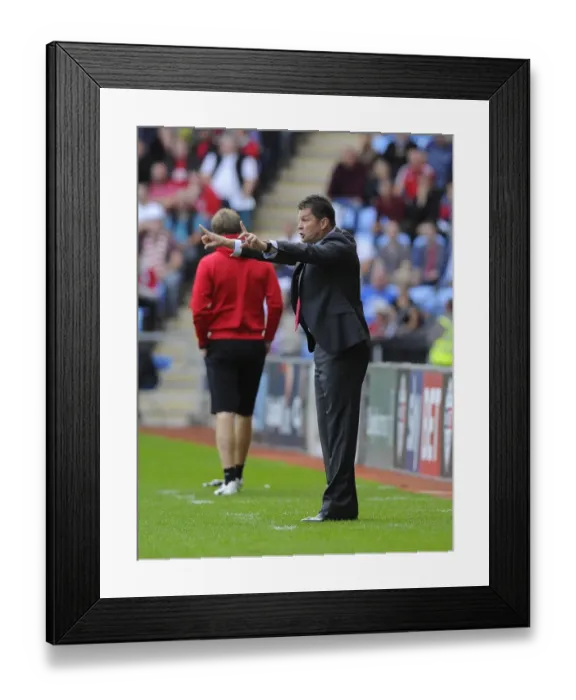 Framed Print : Steve Cotterill Leads Bristol City in Sky Bet League One Match at Ricoh Arena Framed Print : Steve Cotterill Leads Bristol City in Sky Bet League One Match at Ricoh Arena