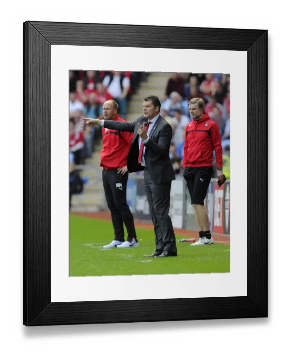 Framed Print : Steve Cotterill Leads Bristol City in Sky Bet League One Match at Ricoh Arena