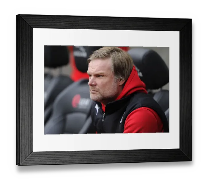 Framed Print : Steven Pressley Faces Off Against Bristol City at Ricoh Arena - Football Rivalry