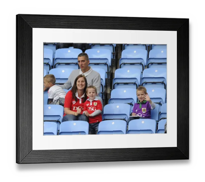 Framed Print : Bristol City Fans Cheering Loudly at Ricoh Arena, October 2014 Framed Print : Bristol City Fans Cheering Loudly at Ricoh Arena, October 2014