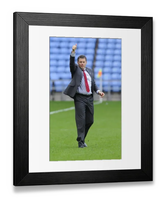 Framed Print : Steve Cotterill Salutes Coventry City Fans: Bristol City's Victory at Ricoh Arena Framed Print : Steve Cotterill Salutes Coventry City Fans: Bristol City's Victory at Ricoh Arena