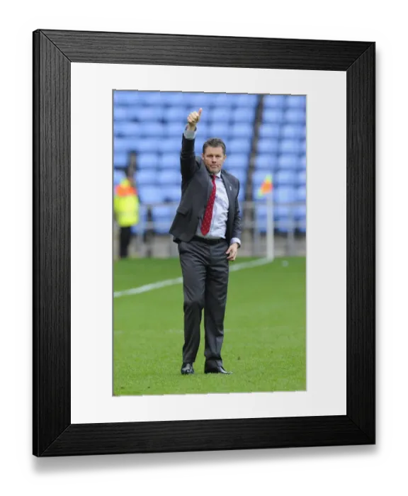 Framed Print : Bristol City Manager Steve Cotterill Celebrates with Fans after Victory over Coventry City Framed Print : Bristol City Manager Steve Cotterill Celebrates with Fans after Victory over Coventry City