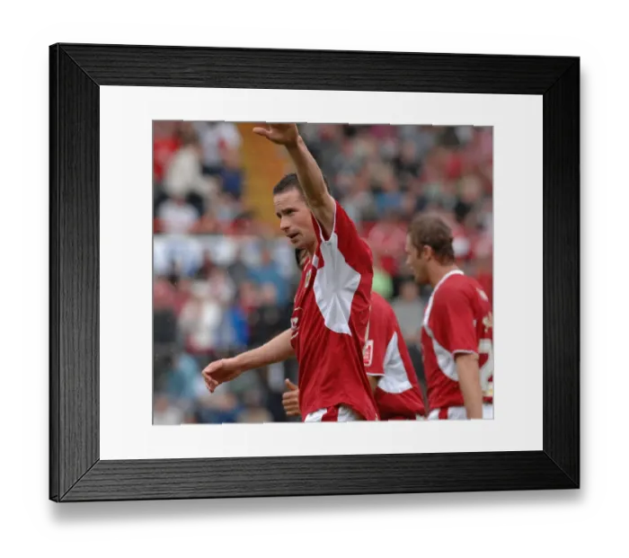 Framed Print : Michael McIndoe in Action: Bristol City vs. Preston North End Framed Print : Michael McIndoe in Action: Bristol City vs. Preston North End