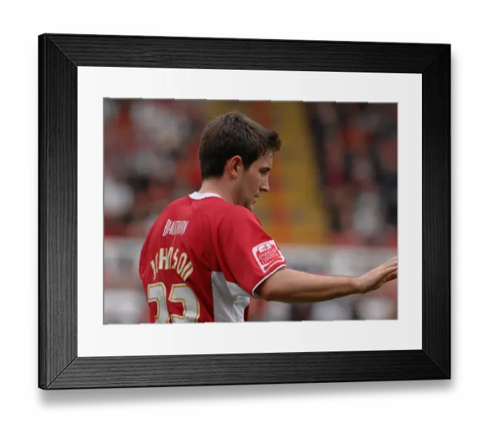 Framed Print : Lee Johnson in Action: Bristol City vs Preston North End Framed Print : Lee Johnson in Action: Bristol City vs Preston North End
