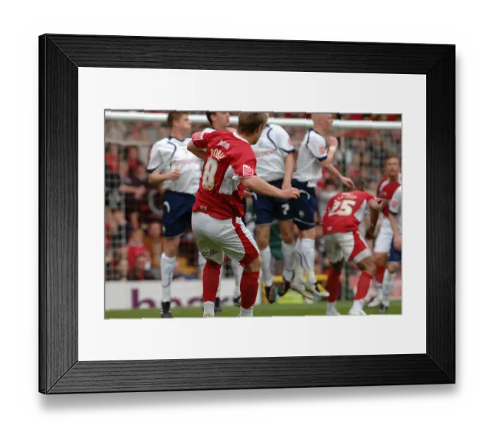 Framed Print : David Noble in the Heat of Bristol City vs Preston North End Rivalry