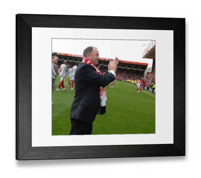 Framed Print : Gary Johnson in the Heart of the Bristol City vs Preston North End Rivalry