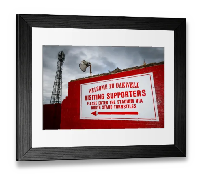 Framed Print : Barnsley vs. Bristol City: Exterior View of Oakwell Stadium, 2014 Framed Print : Barnsley vs. Bristol City: Exterior View of Oakwell Stadium, 2014