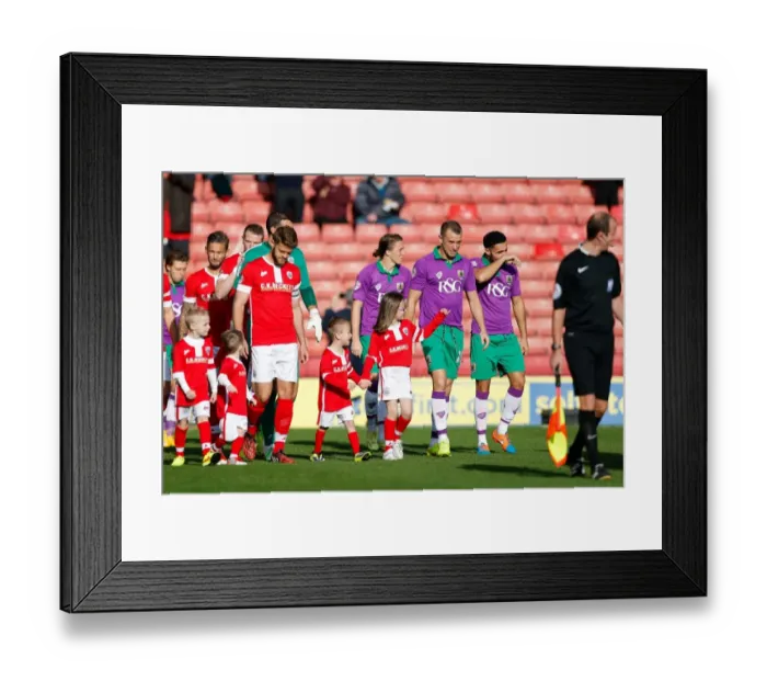 Framed Print : Bristol City's Aaron Wilbraham Leads Out Team at Oakwell Stadium, Barnsley v Bristol City, 2014 Framed Print : Bristol City's Aaron Wilbraham Leads Out Team at Oakwell Stadium, Barnsley v Bristol City, 2014