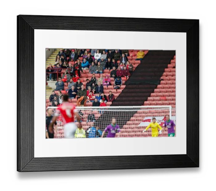 Framed Print : Exuberant Bristol City Fans at Oakwell Stadium during Barnsley vs. Bristol City Match, October 2014 Framed Print : Exuberant Bristol City Fans at Oakwell Stadium during Barnsley vs. Bristol City Match, October 2014