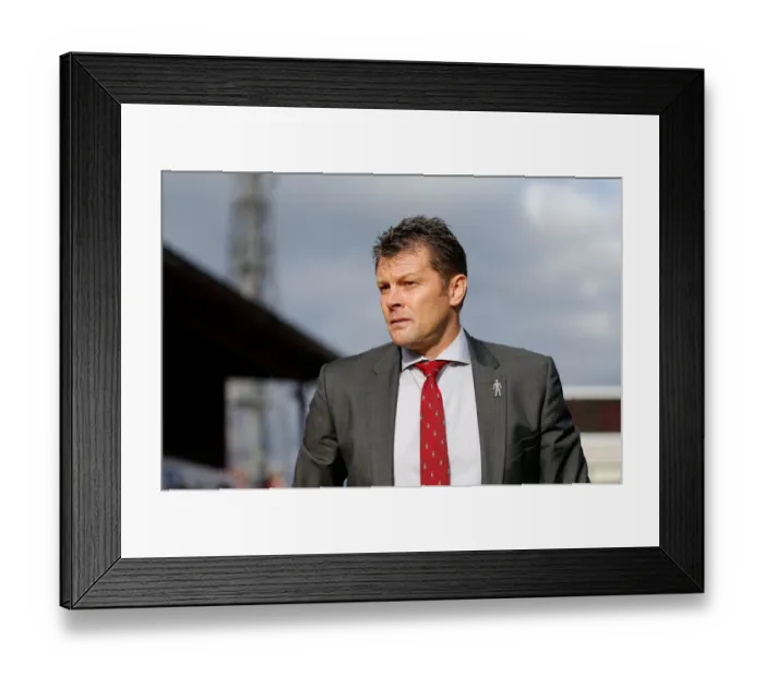 Framed Print : Bristol City's Steve Cotterill Observes Barnsley vs. Bristol City Clash in Sky Bet League 1, October 2014