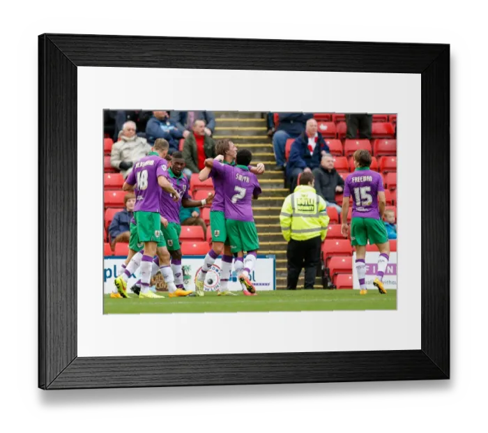 Framed Print : Bristol City's Luke Ayling Scores the Opener Against Barnsley, October 2014