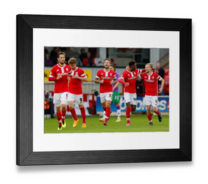 Framed Print : Sam Winnall Scores the Thrilling Equalizer: A Dramatic Moment at Oakwell Stadium