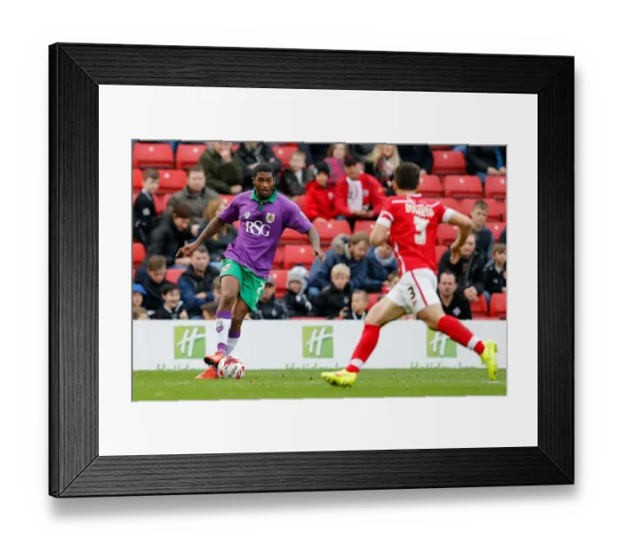 Framed Print : Mark Little in Action: Barnsley vs. Bristol City, October 2014