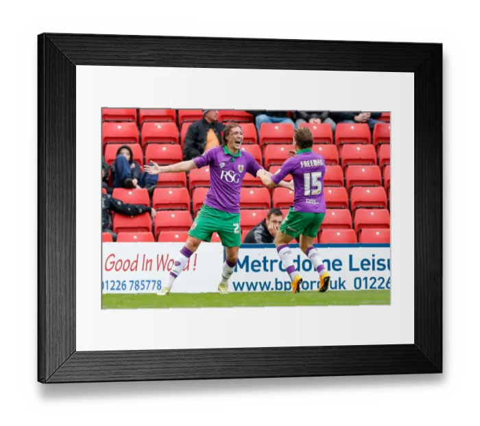 Framed Print : Luke Ayling Scores the Opener: Bristol City's Triumph at Oakwell Stadium, 2014 Framed Print : Luke Ayling Scores the Opener: Bristol City's Triumph at Oakwell Stadium, 2014