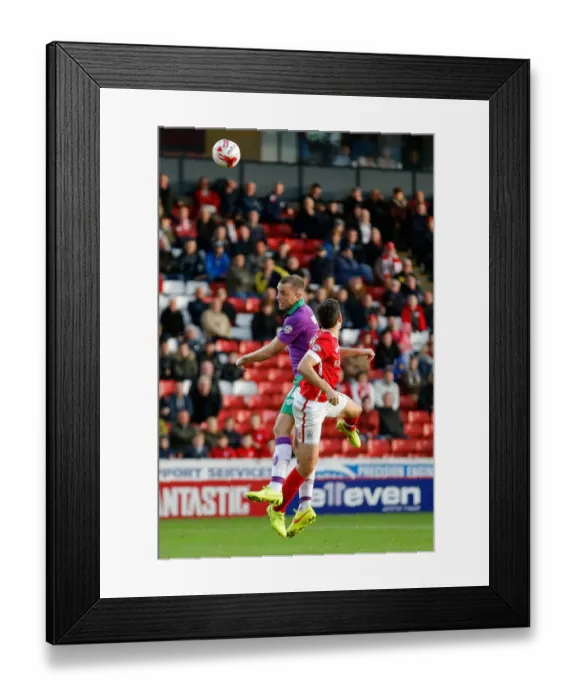 Framed Print : Aaron Wilbraham in Action: Barnsley vs. Bristol City, 2014