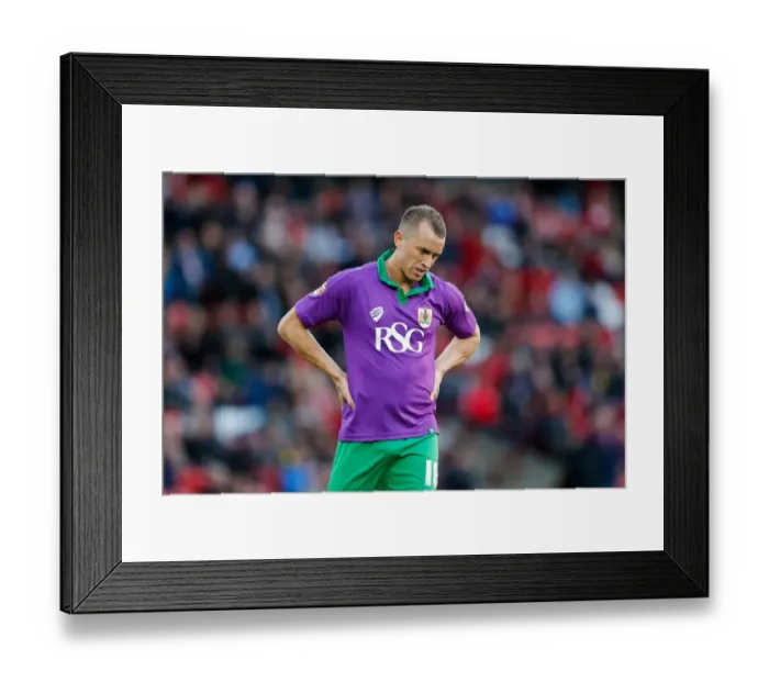 Framed Print : Aaron Wilbraham's Disappointment: Barnsley Holds Bristol City to 2-2 Draw (October 2014) Framed Print : Aaron Wilbraham's Disappointment: Barnsley Holds Bristol City to 2-2 Draw (October 2014)
