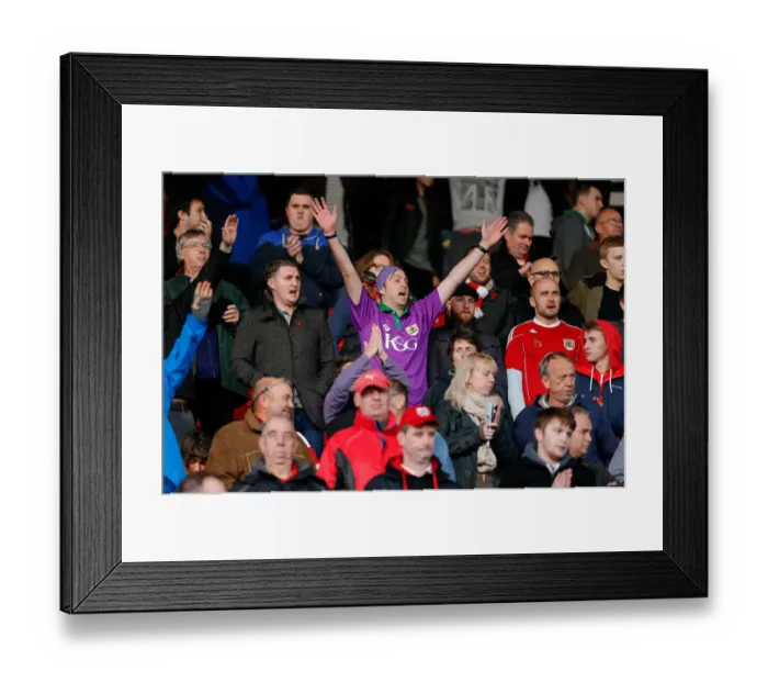 Framed Print : Barnsley vs. Bristol City: Fans React as 2-2 Draw Concludes at Oakwell Stadium Framed Print : Barnsley vs. Bristol City: Fans React as 2-2 Draw Concludes at Oakwell Stadium