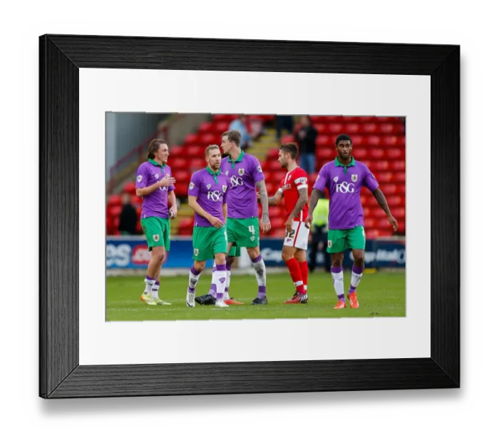 Framed Print : Frustrated Faces: Wagstaff and Little After 2-2 Draw Between Barnsley and Bristol City