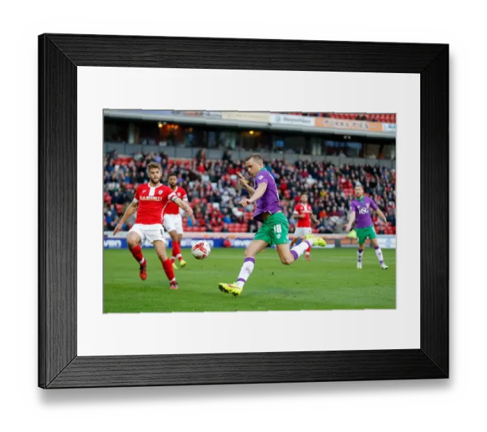 Framed Print : Aaron Wilbraham Scores Past Barnsley's Martin Cranie - Bristol City vs Barnsley, 2014 Framed Print : Aaron Wilbraham Scores Past Barnsley's Martin Cranie - Bristol City vs Barnsley, 2014