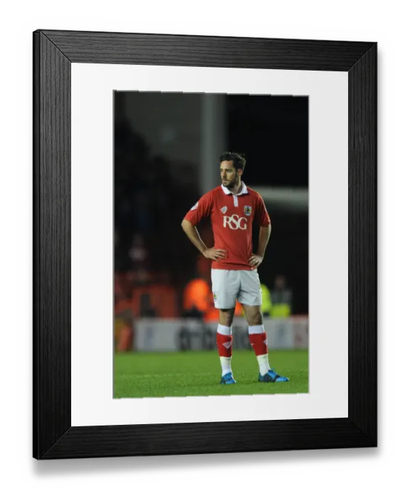 Framed Print : Greg Cunningham's Disappointment: Bristol City vs Bradford City, 2014 Framed Print : Greg Cunningham's Disappointment: Bristol City vs Bradford City, 2014