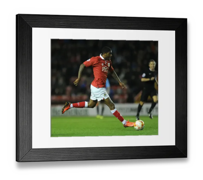 Framed Print : Bristol City vs Bradford City: Mark Little in Action at Ashton Gate, Sky Bet League One