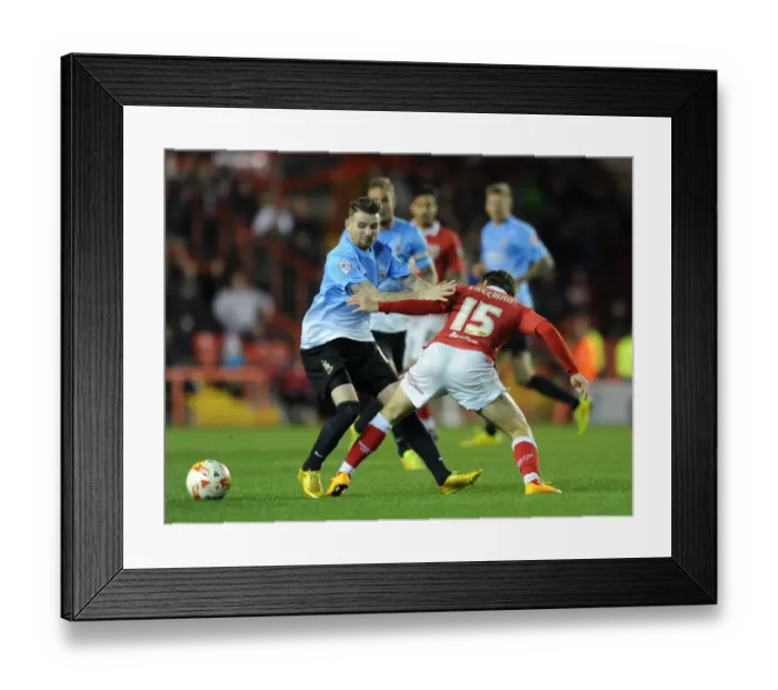 Framed Print : Bristol City vs Bradford City: Luke Freeman Closes In Framed Print : Bristol City vs Bradford City: Luke Freeman Closes In