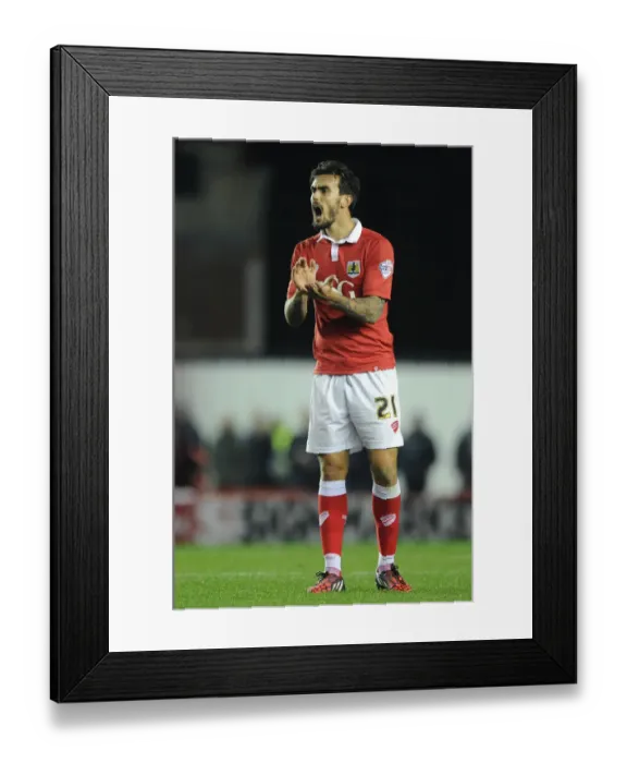 Framed Print : Marlon Pack Rallies Bristol City: Intense Moment from the Bradford City Match, October 2014 Framed Print : Marlon Pack Rallies Bristol City: Intense Moment from the Bradford City Match, October 2014