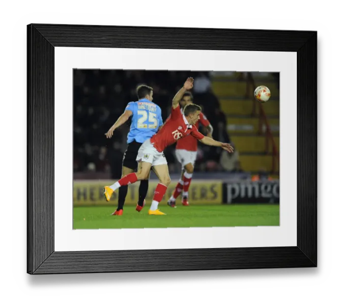 Framed Print : Bristol City vs Bradford City: Joe Bryan vs Andrew Halliday Clash in Sky Bet League One Match, 2014 Framed Print : Bristol City vs Bradford City: Joe Bryan vs Andrew Halliday Clash in Sky Bet League One Match, 2014