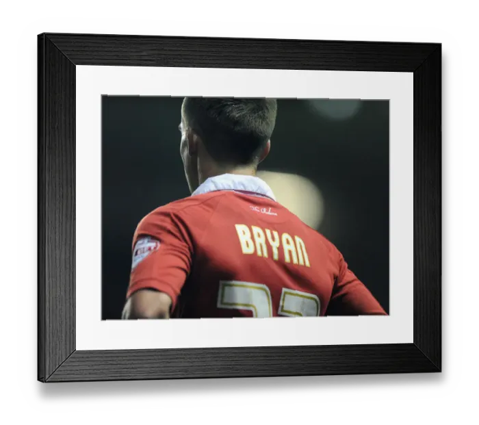 Framed Print : Bristol City's Joe Bryan: Detailed Shot from the Sky Bet League One Match Against Bradford City, October 2014