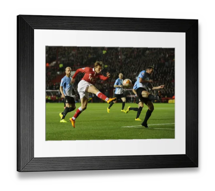 Framed Print : Bristol City's Luke Freeman Soaring Cross Against Bradford City, Sky Bet League One, 2014 Framed Print : Bristol City's Luke Freeman Soaring Cross Against Bradford City, Sky Bet League One, 2014