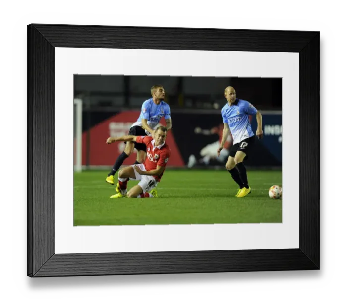 Framed Print : Bristol City vs Bradford City: Aaron Wilbraham Fouls Gary Liddle Framed Print : Bristol City vs Bradford City: Aaron Wilbraham Fouls Gary Liddle