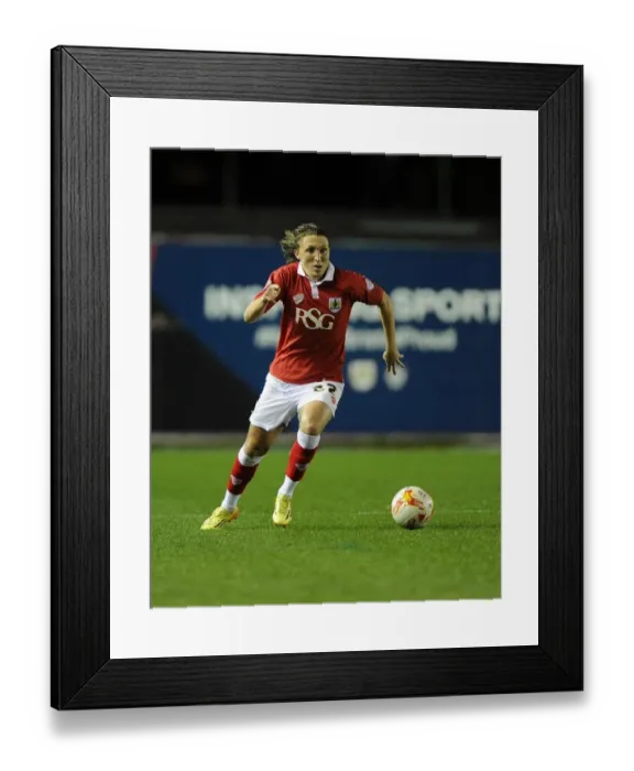 Framed Print : Bristol City vs Bradford City: Luke Ayling in Action at Ashton Gate, October 2014