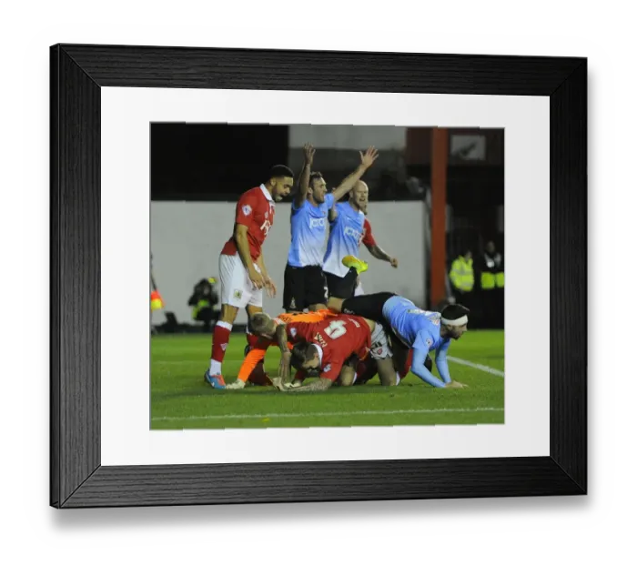 Framed Print : Aden Flint Scores Double: Bristol City Dominates Bradford City in Sky Bet League One Match Framed Print : Aden Flint Scores Double: Bristol City Dominates Bradford City in Sky Bet League One Match