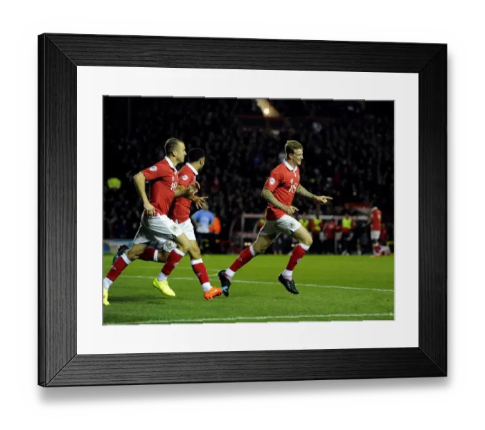 Framed Print : Aden Flint's Double: Bristol City's Thrilling Victory Over Bradford City (10-21-2014) Framed Print : Aden Flint's Double: Bristol City's Thrilling Victory Over Bradford City (10-21-2014)
