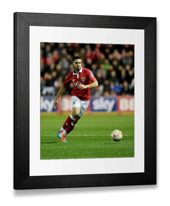 Framed Print : Bristol City vs Bradford City: Derrick Williams in Action at Ashton Gate, 2014 Framed Print : Bristol City vs Bradford City: Derrick Williams in Action at Ashton Gate, 2014
