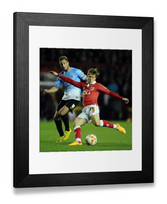 Framed Print : Bristol City's Luke Freeman Scores: Thrilling Moment from the Ashton Gate Clash between Bristol City and Bradford City Framed Print : Bristol City's Luke Freeman Scores: Thrilling Moment from the Ashton Gate Clash between Bristol City and Bradford City