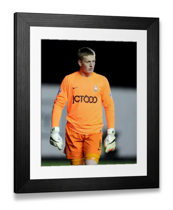 Framed Print : Bristol City vs Bradford City: Jordan Pickford in Action