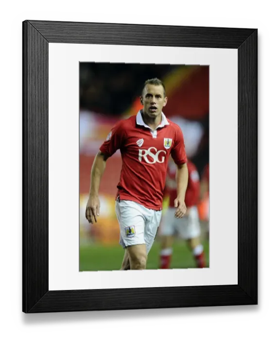 Framed Print : Aaron Wilbraham in Action: Bristol City vs Bradford City, October 2014