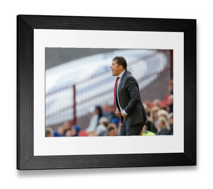 Framed Print : Steve Cotterill Shouts Instructions During Barnsley vs. Bristol City Match, Sky Bet League 1 Framed Print : Steve Cotterill Shouts Instructions During Barnsley vs. Bristol City Match, Sky Bet League 1
