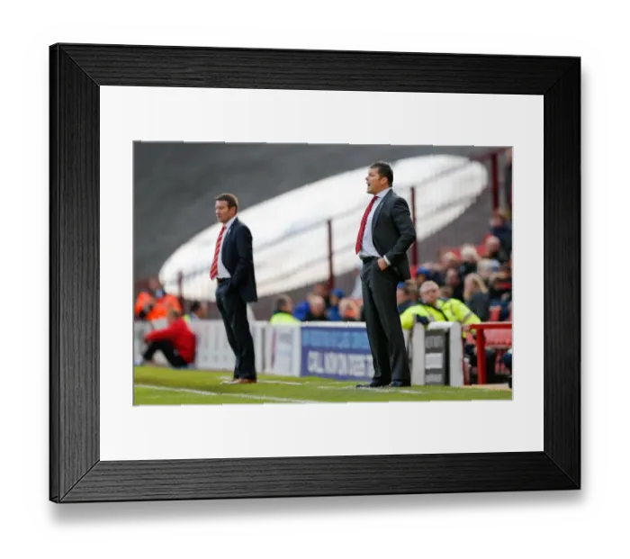 Framed Print : Jay Emmanuel-Thomas Passionate Shout: Barnsley vs. Bristol City Football Match, 2014