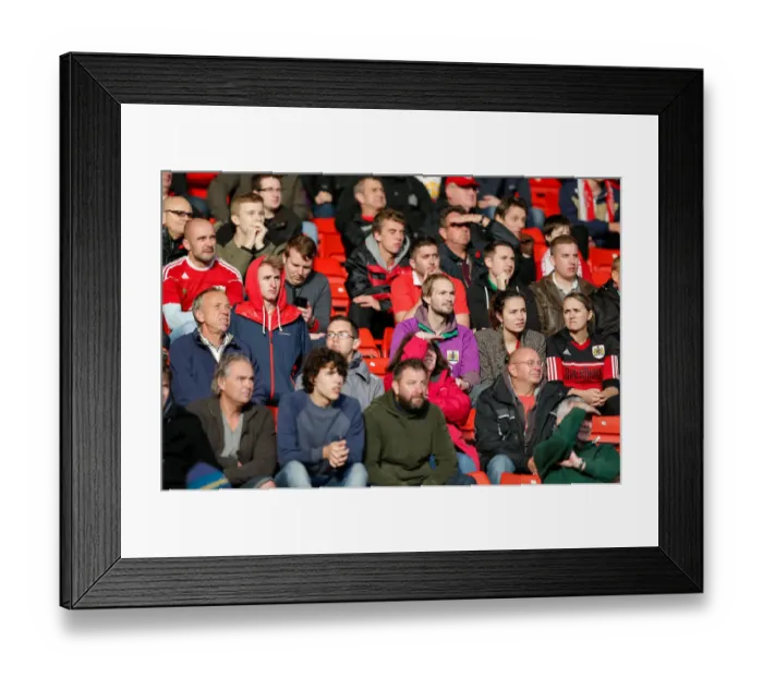 Framed Print : Bristol City Fans Show Nervous Anticipation at Barnsley vs. Bristol City Football Match, October 2014 Framed Print : Bristol City Fans Show Nervous Anticipation at Barnsley vs. Bristol City Football Match, October 2014