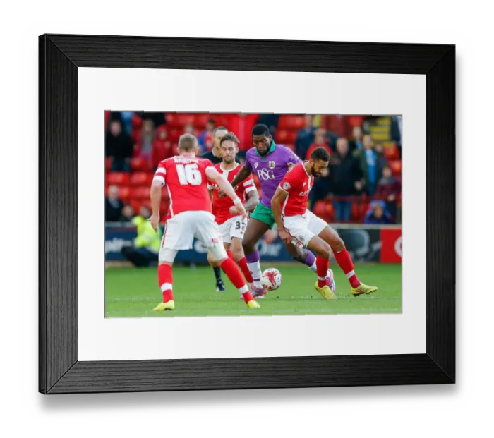 Framed Print : Jay Emmanuel-Thomas vs Lewin Nyatanga: Intense Moment in Barnsley vs Bristol City Football Match, October 2014 Framed Print : Jay Emmanuel-Thomas vs Lewin Nyatanga: Intense Moment in Barnsley vs Bristol City Football Match, October 2014